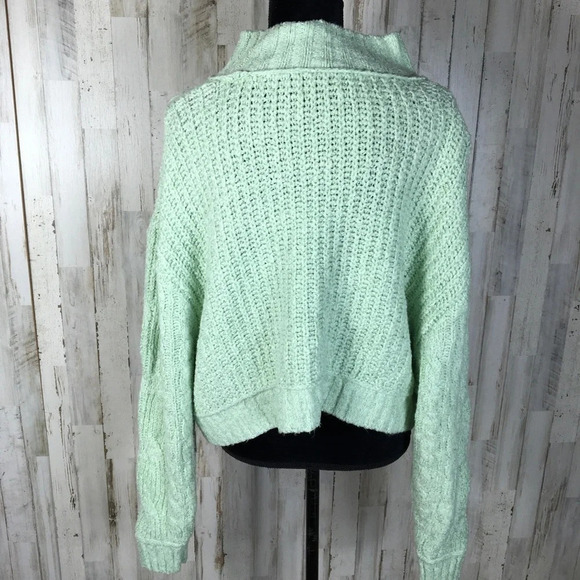 Free People Merry Go Round Cable Knit Crop Sweater - Picture 3 of 5